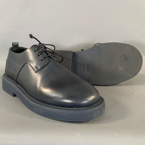 MARSELL GOMELLO Size 8 Navy Leather Lace Up Shoes