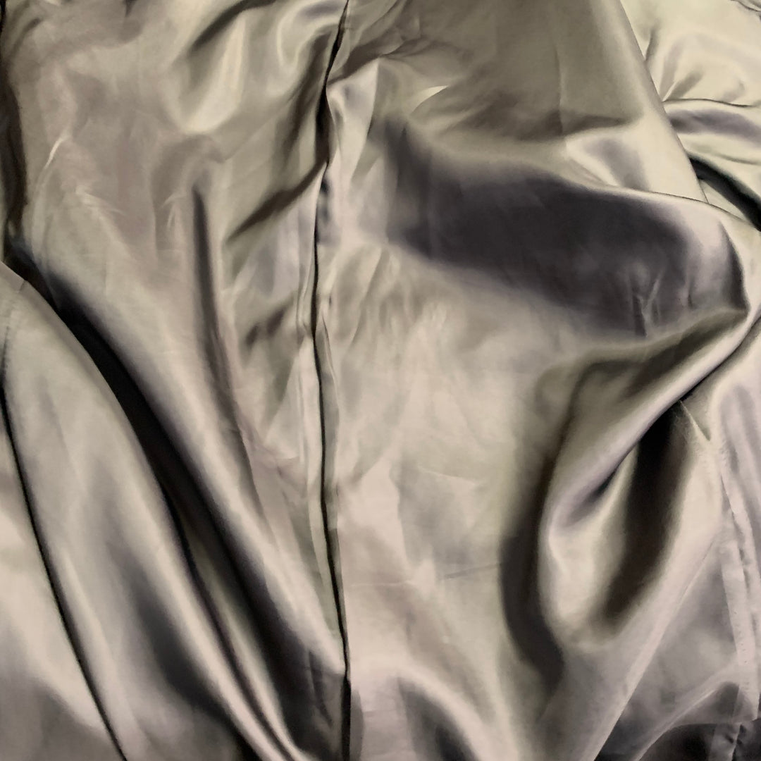 MASATOMO Size XL Black Velvet Viscose Silk Notch Lapel Sport Coat