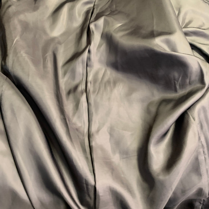 MASATOMO Size XL Black Velvet Viscose Silk Notch Lapel Sport Coat