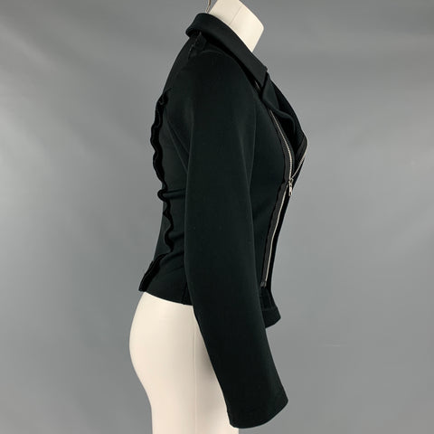 COMME des GARCONS Size S Black Polyester Solid Asymmetrical Jacket