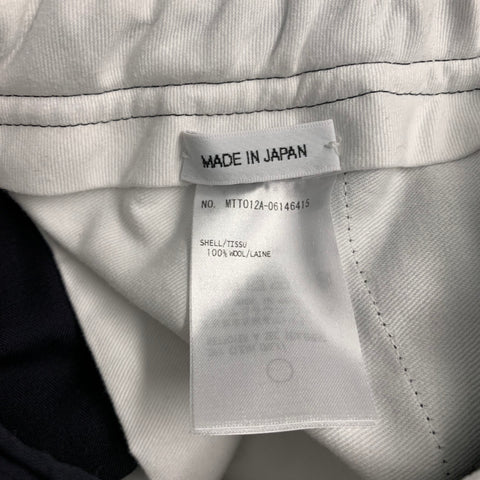 THOM BROWNE Size M Navy White Stripe Wool Elastic Waistband Casual Pants