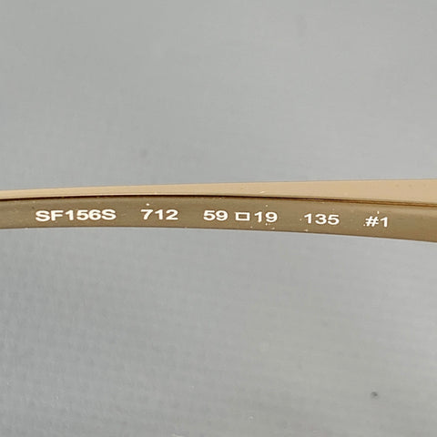 SALVATORE FERRAGAMO Gold Cobalt Metal Sunglasses