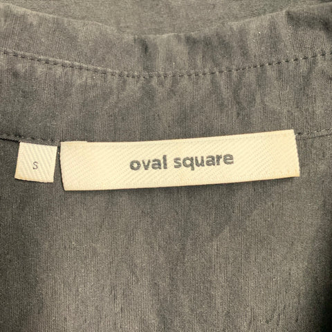 OVAL SQUARE Size S OSWork Shirt Black Cotton Blend One Pocket Casual Top