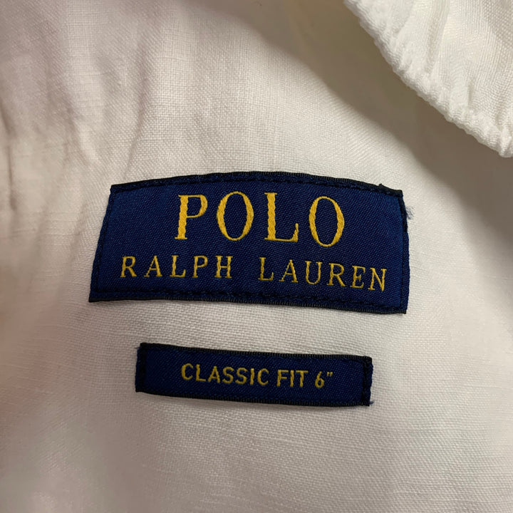 POLO by RALPH LAUREN Size M White Linen Silk Drawstring Shorts