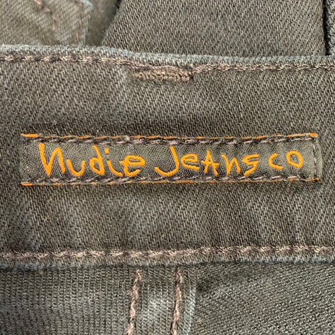 NUDIE JEANS Size 33 Indigo Twill Organic Cotton Blend Skinny Jeans