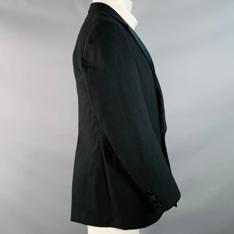 Veste de sport croisée Paul Stuart en laine noire, taille 40 Regular, revers à pointes