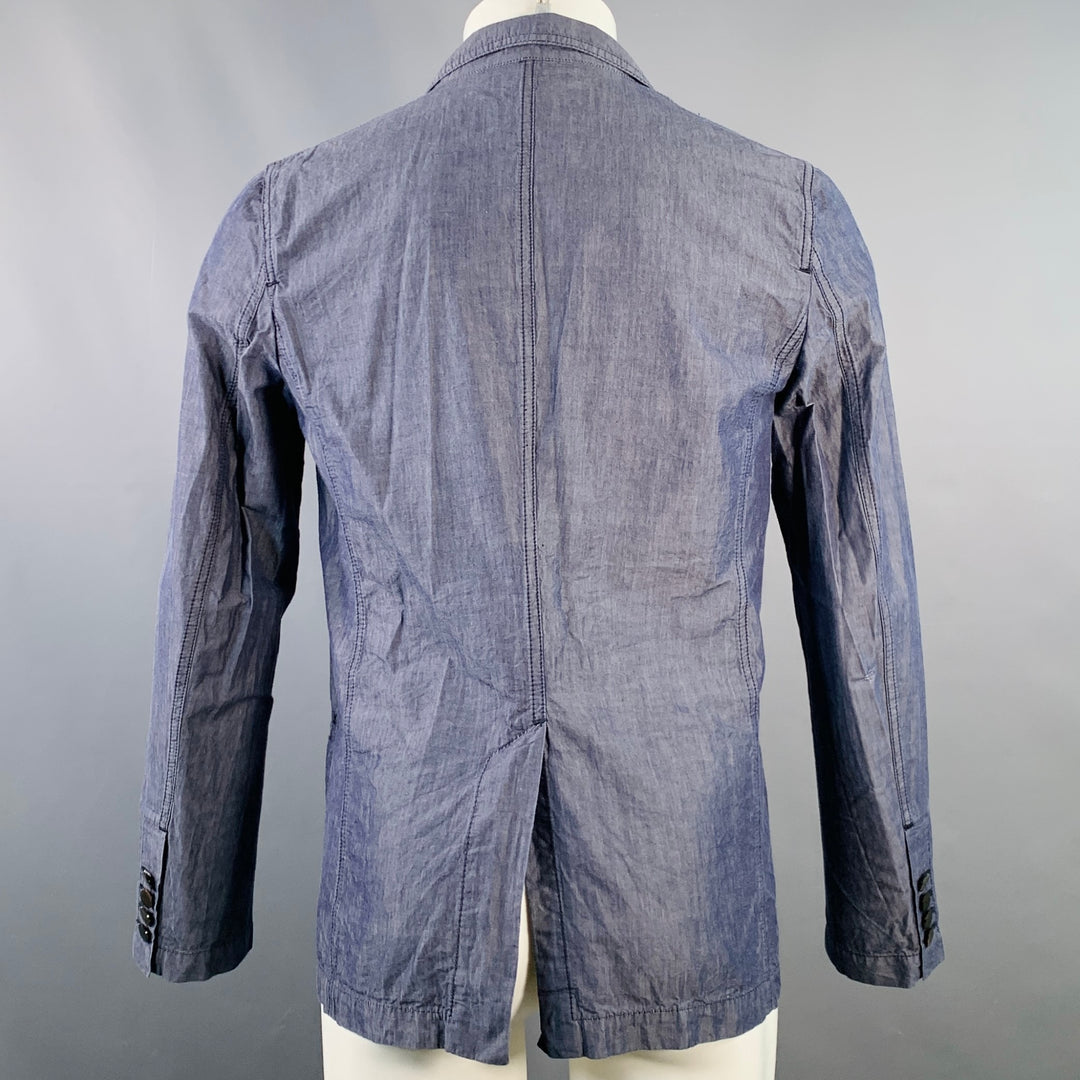 LANVIN x ACNE Size S Blue Cotton Notch Lapel Jacket
