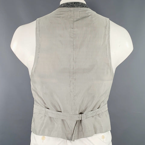 BAND OF OUTSIDERS Size 42 Grey Black White Tweed Wool Vest