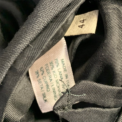 BOTTEGA VENETA Size 34 Black Wool Kid Mohair Notch Lapel Suit