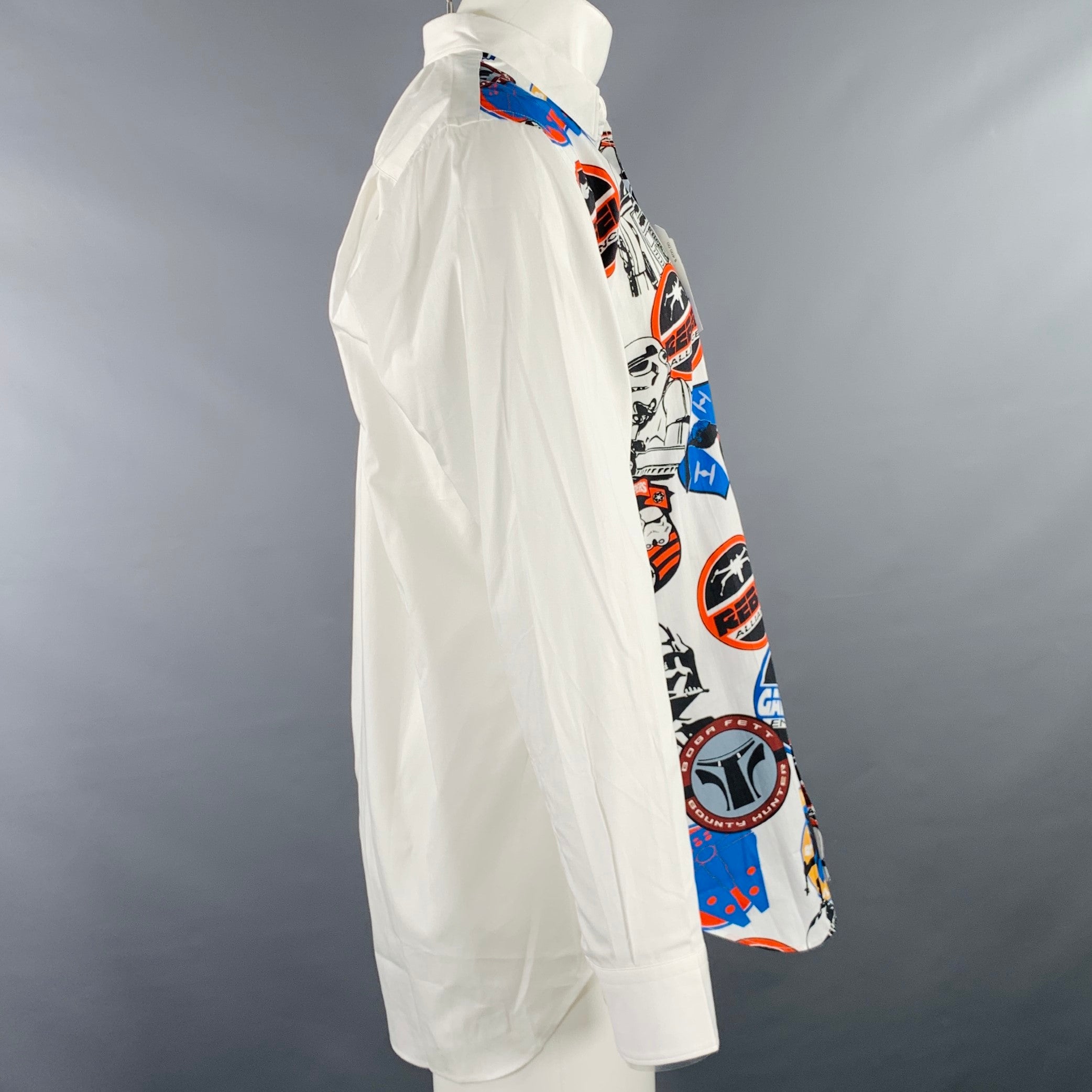 COMME des GARCONS SHIRT Size M Star Wars White Multi Color Print