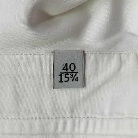 VALENTINO Size M White Cotton Hidden Buttons Long Sleeve Shirt