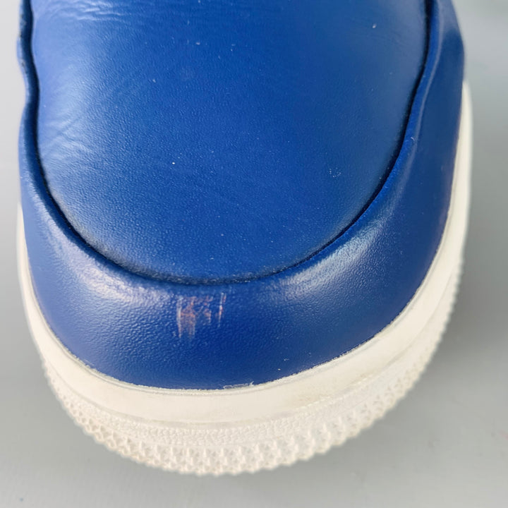 NIKE Size 8.5 Air Force 1 Rebel XX Blue Leather High Top Sneakers