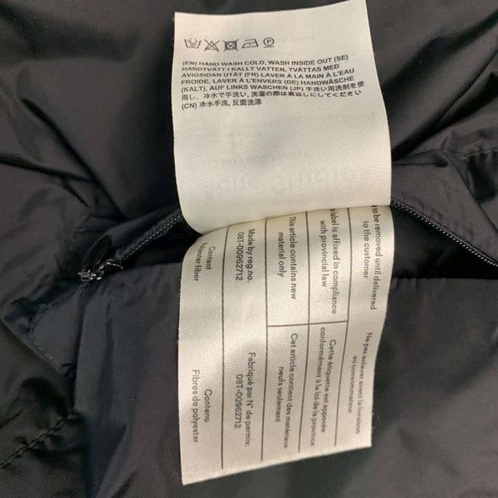 ACNE STUDIOS Size M -Mayland Face- Black Nylon Hooded Jacket