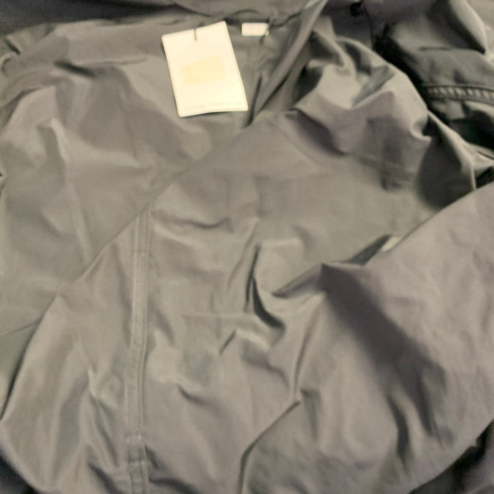 RANDOM IDENTITIES Size L Black Polyester Belted Trench Coat