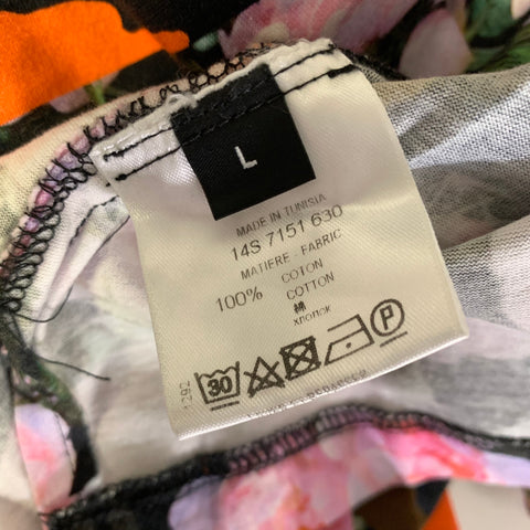 GIVENCHY Size L Multi Color Cotton Mixed Patterns Creeper T Shirt