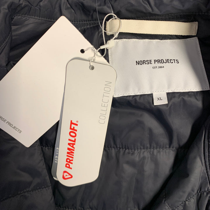 NORSE PROJECTS Size XL Black Solid Polyamide Shirt Jacket Jacket