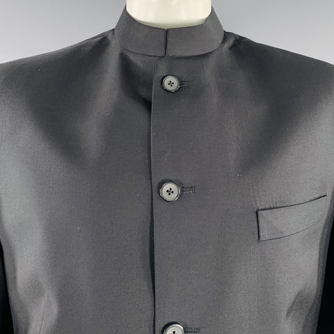 LLOYD & CO Size 46 Black Wool Single Breasted Coat