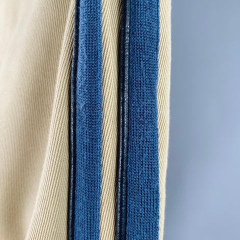 DOLCE & GABBANA Size 30 Tan Blue Black Twill Cotton Striped Trim Casual Pants