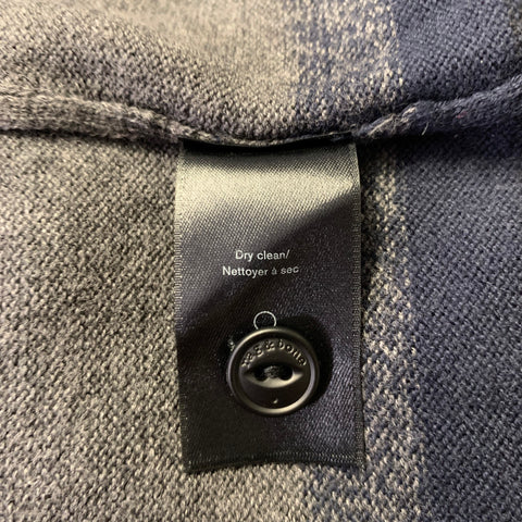 RAG & BONE Size M Black Grey Navy Cotton Cashmere Ribbed Polo