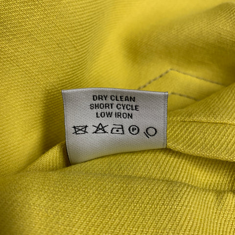 PER SE Size 4 Yellow Beige Cotton Blend Two Tone Reversible Long Vest