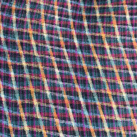 Chemise Jhane Barnes à manches longues en coton à carreaux multicolores avec une poche, taille XXL