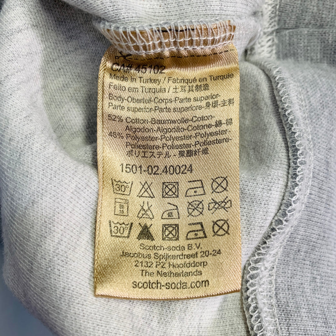 SCOTCH AND SODA Size M Grey Heather Cotton Blend Hooded Sweatshirt