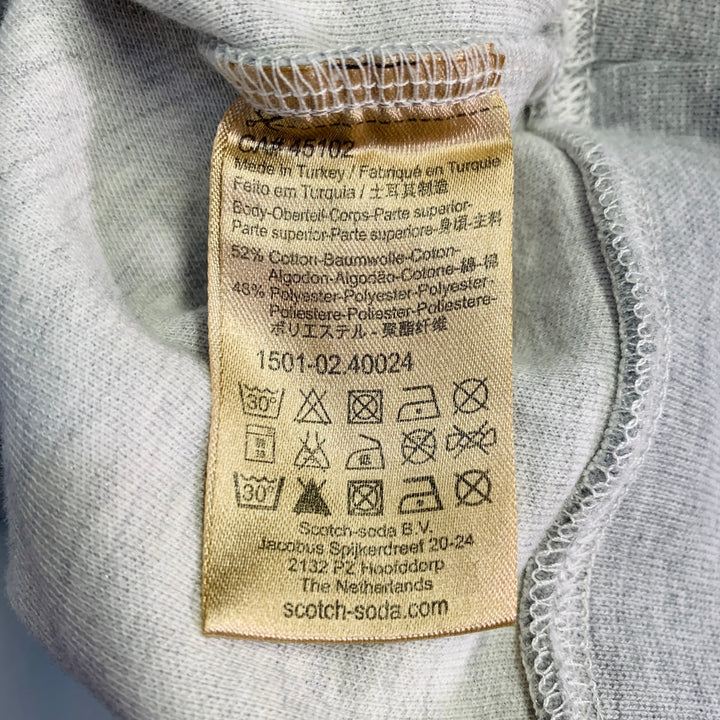 SCOTCH AND SODA Size M Grey Heather Cotton Blend Hooded Sweatshirt