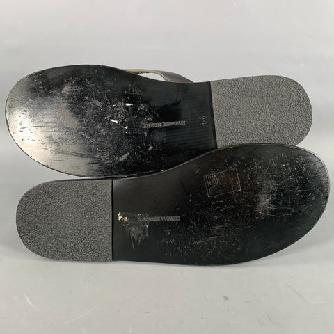 ANCIENT GREEK SANDALS Size 11 Black Solid Thong Sandals