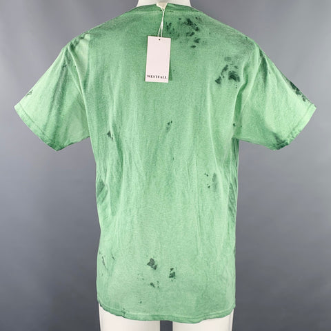 WESTFALL Size M Healing Green Multi Color Graphic Cotton Crew Neck T-shirt