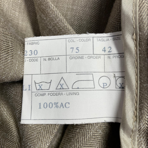 MARIA LUISA B Size 6 Beige Taupe Linen Blend Jacket Blazer