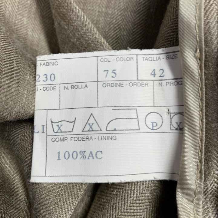 MARIA LUISA B Size 6 Beige Taupe Linen Blend Jacket Blazer