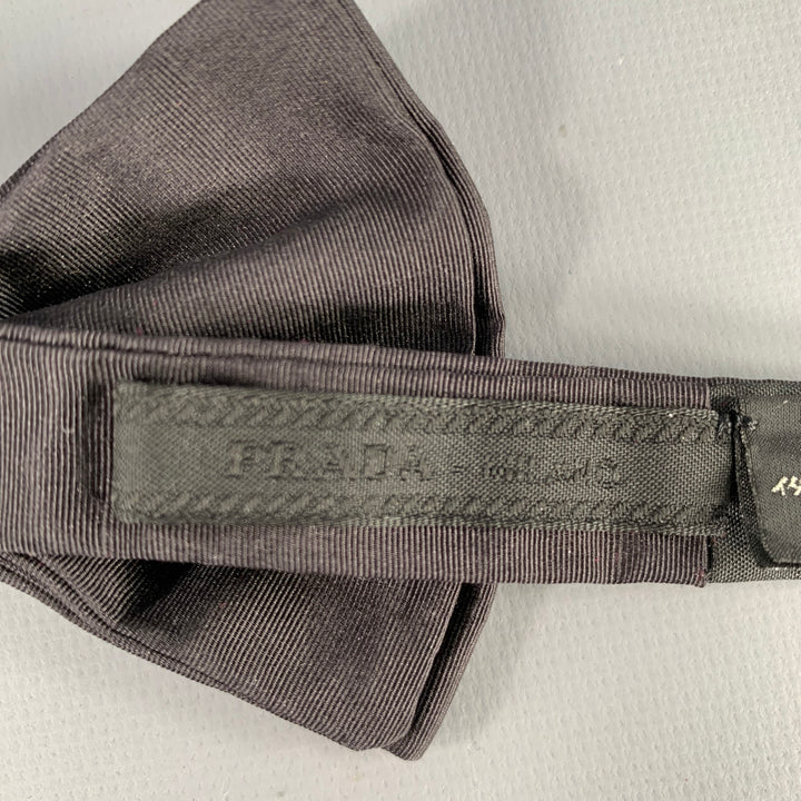 PRADA Black Satin Pre-Tied Bow Tie