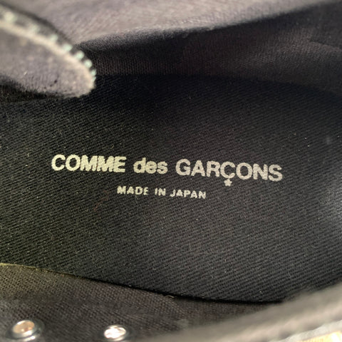 COMME des GARCONS Size 7 Black Leather Platform Sneakers