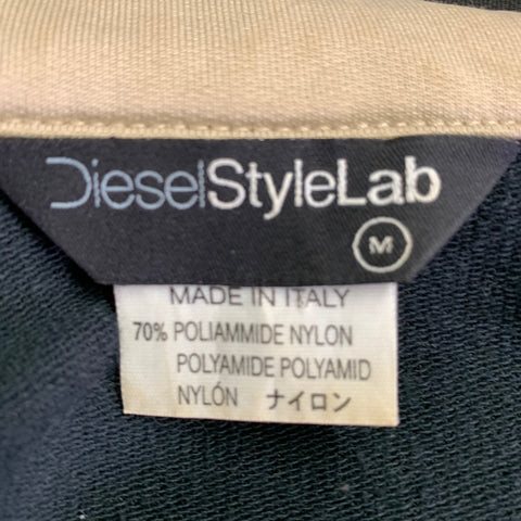 DIESEL STYLE LAB Size M Black Taupe Applique Polyamide Blend Vest