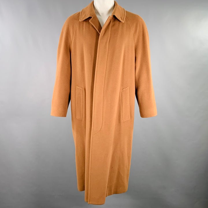 EMPORIO ARMANI Size 36 Camel Wool Cashmere Single Breasted Coat