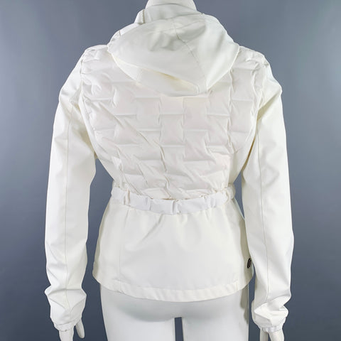 COLMAR Size 12 White Polyester Blend Padded Hooded Jacket