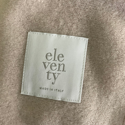 ELEVENTY Size 46 Khaki Textured Wool Patch & Slit Pockets Jacket