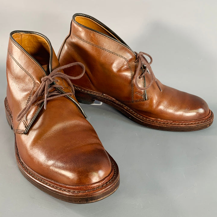 ALLEN EDMONDS Size 7 Dundee Brown Leather Chukka Ankle Boots