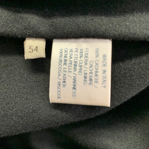 BOTTEGA VENETA Size 44 Black Mixed Materials Cashmere Biker Jacket