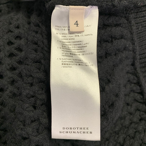 DOROTHEE SCHUMACHER Gilet tricoté en laine et cachemire noir taille L