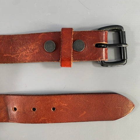 TANNER GOODS Size 34 Burgundy Cognac Leather Belt
