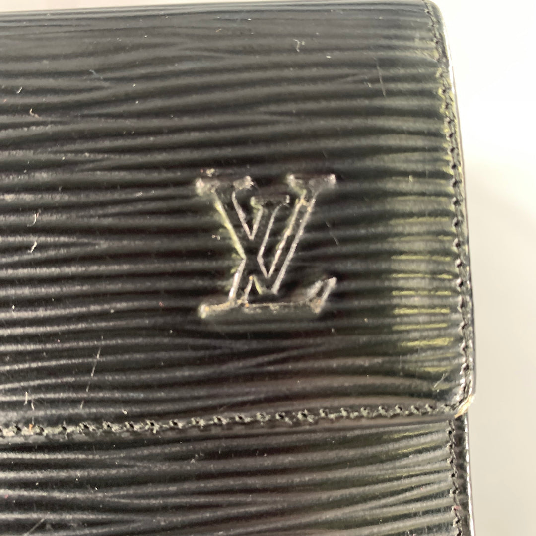 LOUIS VUITTON Black Epi Leather Wallet
