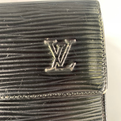 LOUIS VUITTON Black Epi Leather Wallet