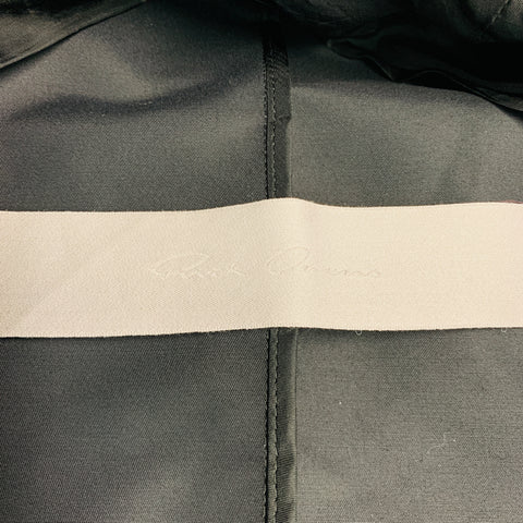 RICK OWENS Size 6 Black Nylon Cotton Coat
