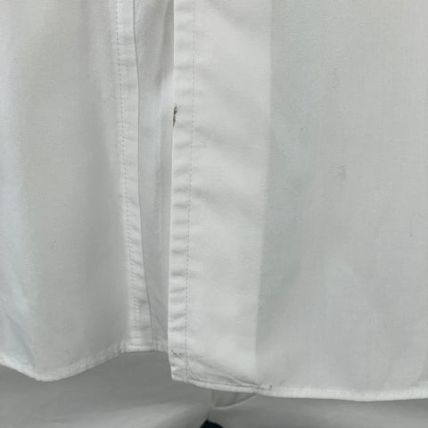 COMME des GARCONS Size L White Cotton Zip Up Long Sleeve Shirt