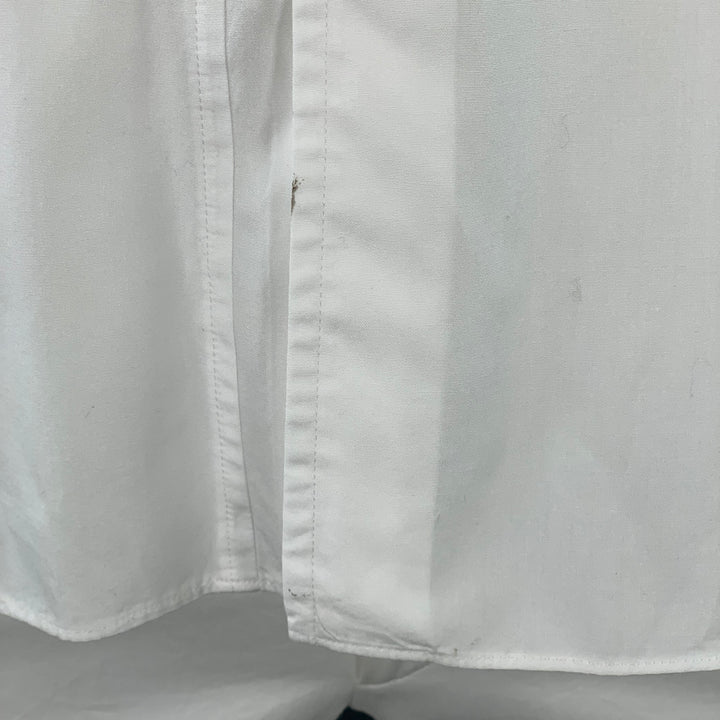 COMME des GARCONS Size L White Cotton Zip Up Long Sleeve Shirt