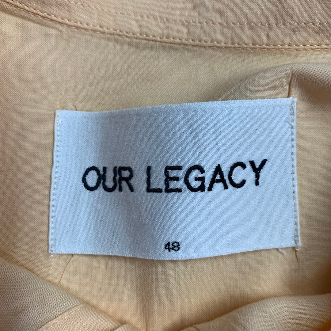 OUR LEGACY Size 38 Orange Peach Cotton One Pocket Long Sleeve Shirt
