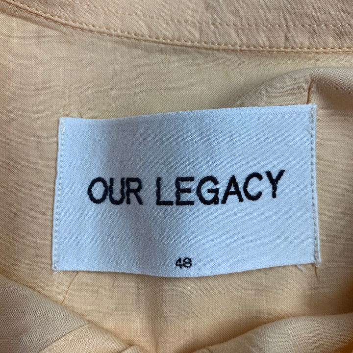 OUR LEGACY Size 38 Orange Peach Cotton One Pocket Long Sleeve Shirt