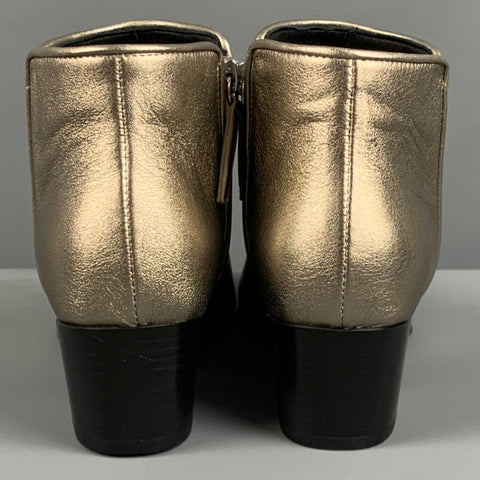 GIUSEPPE ZANOTTI Botines de cuero plateado talla 5