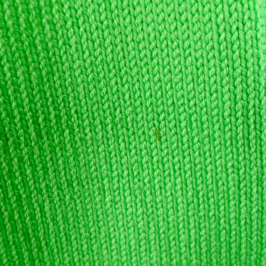 ROBYN LYNCH Size S Neon Green Merino Wool Cashmere Crew Neck Sweater